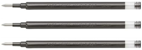 PILOT 3 Stück BLS-G2-7 Gelminen für G2 / Alphagel Spitze 0,7, Schwarz
