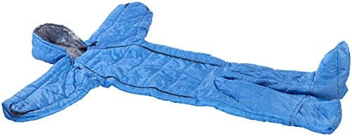 Semptec Urban Survival Technology Winterschlafsack: Schlafsack für Erwachsene mit Armen & Beinen, Größe L, 195 cm, blau (Schlafsack mit Ärmeln Erwachsene, mit Füßen, Babyschlafsack)