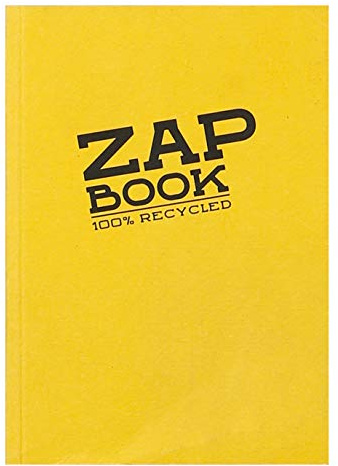 Clairefontaine 3356C - Skizzenblock Zap Book (ideal für Skizzen und Zeichnungen, geeignet für Trockentechniken, geleimt, Din A6, 90 g, blanko) 1 Stück farbig sortiert
