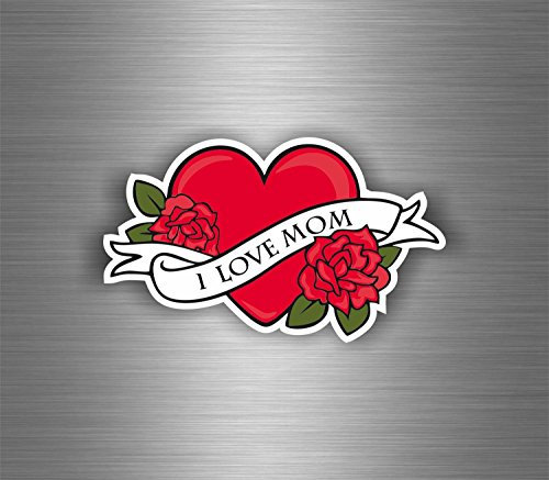Akachafactory Aufkleber Sticker Auto Motorrad Tuning I Love Mom Mutter Biker Tatoo Tattoo