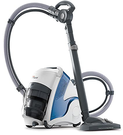 Polti Unico MCV80 Total Clean & Turbo, Aspirapolvere Multifunzione 3 in 1, Aspira, lava e Asciuga, Pulitore a Vapore con Caldaia, Potenza Totale 2200 W, 15 Accessori, Made in Italy, Bianco e Azzurro