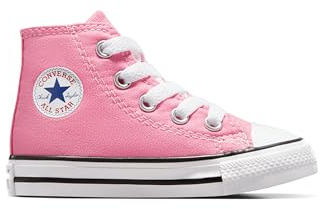 Converse All Star Hi Infant Canvas Trainers Pink Canvas - 3 Infant UK