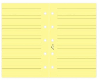 Filofax Mini Yellow Ruled Notepaper