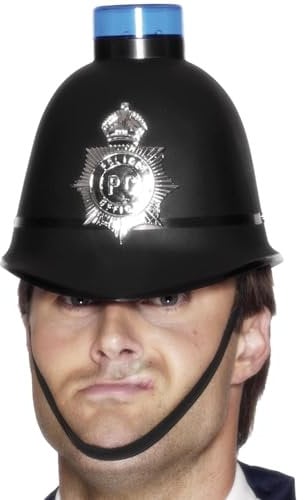 Smiffys Polizeihelm mit blinkendem Blaulicht