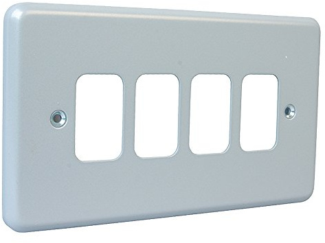 MK Electric Metalclad Plus Grid Plus 4 Module Frontplate