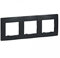 Legrand LEG96721 Niloe - Marco embellecedor para enchufe (3 orificios), color negro