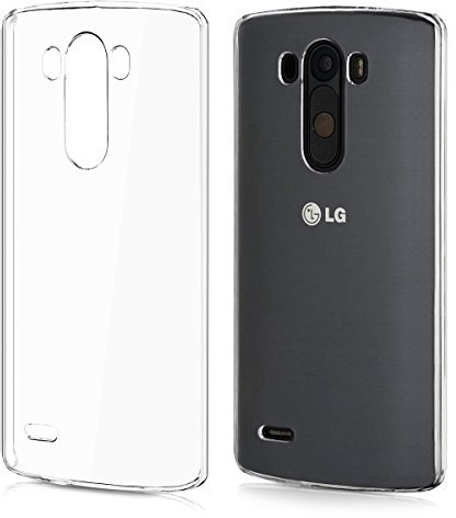 REY Funda Carcasa Gel Transparente para LG G3 Ultra Fina 0,33mm, Silicona TPU de Alta Resistencia y Flexibilidad