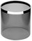 Fink [W] Charles, Ersatz, Glaszylinder ohne Boden, Glas, Platinumauflage, Smoke, H. 12 cm, D. 12 cm