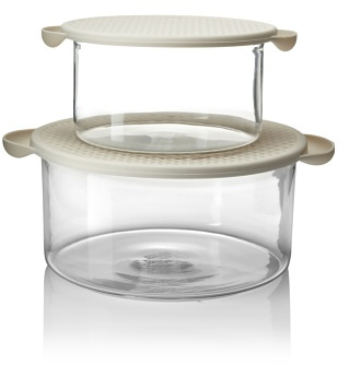 Bodum K10127-913 Hot Pot Set 2 Stück Schale mit Deckel, 1.0 l - 2.5 l