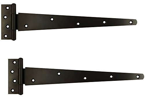 Securit Pair of Heavy Duty Tee Hinge in Black - 400mm (16)
