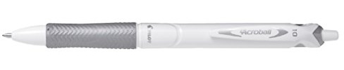 Pilot Acroball Retractable Ballpoint - Pure White/Black (Box of 10), 23100101