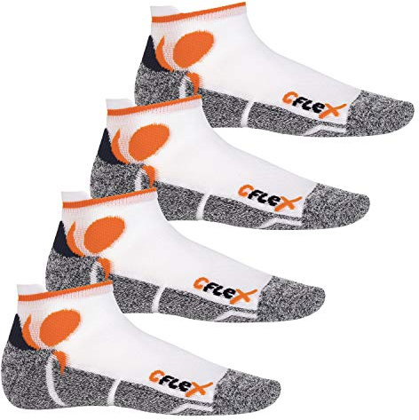 CFLEX Damen und Herren Running Funktions-Sneakersocken (4 Paar) Laufsocken