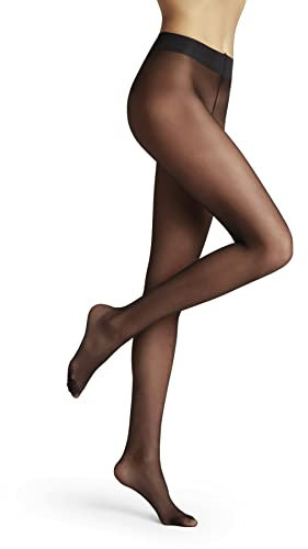 FALKE Matt Deluxe 20 DEN W Ti transparente lisas 1 pieza, Pantimedias Mujer, Negro Black 3009, L