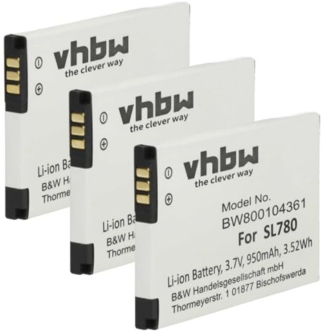 vhbw 3X Akku kompatibel mit Bintec-Elmeg D141 DECT | schnurlos Festnetz Telefon (950 mAh, 3,7 V, Li-Ion)