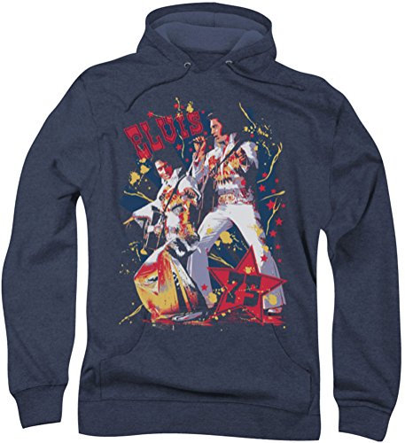 Elvis Presley - Herren Adler Elvis Hoodie, XXX-Large, Navy