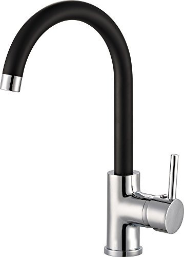 ROUSSEAU 4270668 Ilo Mitigeur Évier Bicolor Chromé Noir