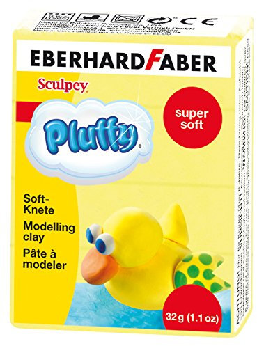 Eberhard Faber 571407 - Super Soft Knete Pluffy, 32 g, gelb