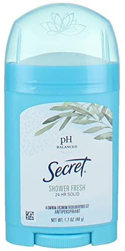Secret Anti-Perspirant Deodorant Solid Shower Fresh 1.70 oz (Pack of 2) by Secret
