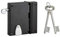 THIRARD - Serrure verticale en applique 4 gorges à tirage pour entrée, droite, axe 40mm, carré 7mm, 70x110mm, noir, 2 clés