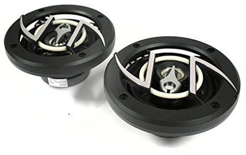 auna CS-408-2-Wege-Boxen, Auto Lautsprecher, Car HiFi Boxen, Einbau-Lautsprecher, 200 W max. Leistung, 19 mm Hochleistungs-Tweeter, 93 dB Schalldruck, schwarz-Silber