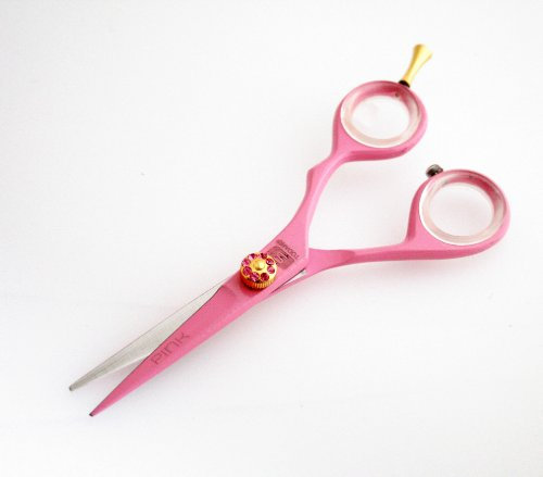 Ciseaux de Coiffure Rose Hairstyles, Ciseaux de Coupe de Cheveux de Style Japonais - Lames Ultra Tranchantes pour Réduire les Pointes Fourchues + Étui