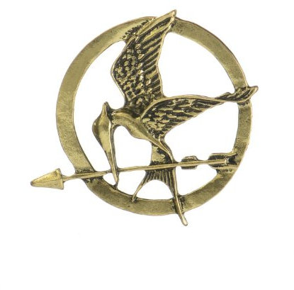 Jewellery of Lords Brosche 'Die Tribute von Panem – Flammender Zorn' 'Hunger Games' in Rot, Metall, Modern, Unisex, Brosche-Nadel, 1 Count, Schmuckstecknadeln