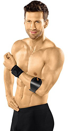 SPORLASTIC – Ellbogen Bandage EPI-HiT Bundle für Tennis- & Golferarm - Orthopädische Ellenbogen- & Handgelenkbandage gegen Schmerzen bei Sehnenscheidenentzündungen – Epikondylitis Spange - Schwarz 2
