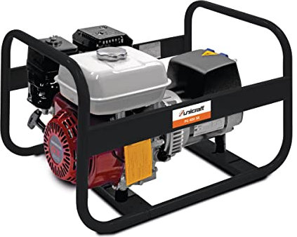 Unicraft Synchron-Stromerzeuger PG 400 SR (Benzin, Tankvolumen 3,1 l, Antrieb Honda GX200, Handstart, 2 x 230 V, Schuko) 6700041