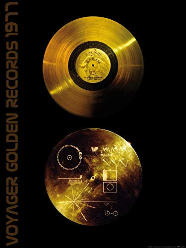 1art1 Schallplatten Poster Klänge Der Erde, Voyager Golden Records Kunstdruck Bild 80x60 cm
