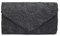 PB-SOAR Elegant Damentasche Clutch Abendtasche Brauttasche Umhängetasche Handtasche mit Spitze, 8 Farben auswählbar (Schwarz)