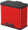 Hailo 0633-240 Oeko Trio Plus L Pedal Waste Separator, Sheet Steel Red, 47 x 34 x 44 cm