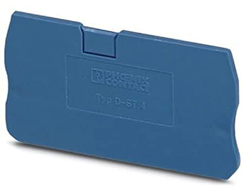 PHOENIX CONTACT D-ST 4 BU Abschlussdeckel, 55.9mm Länge, 2.2mm Breite, 29mm Höhe, Blau, 50 Stück