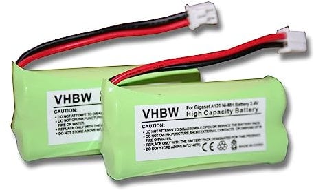 VHBW - Set 2 BATTERIE 700mAh (2.4V) per Siemens Gigaset A120, A140, QO63, Universum, CL15, SL15 sost. V30145-K1310-X383, S30852-D1640-X1.