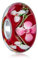 Perle Charme En Verre Murano Fleur De Cerisier Rose Rouge Floral S'Adapte Au Bracelet Européen Femme Adolescente