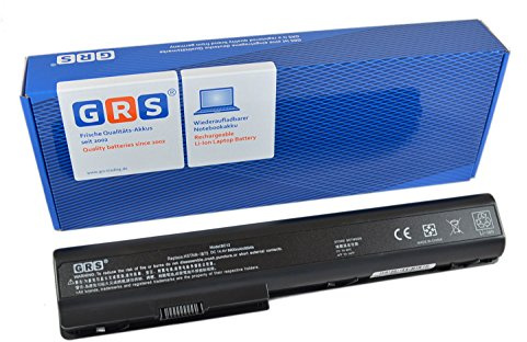 GRS Batteria con 6600mAh per HP Pavilion dv7 HDX X18 dv8t dv7t dv8 compatibile: 480385-001 GA08 516355-001 KS525AA 464059-141 HSTNN-OB75 516916-001 HSTNN-DB75 HSTNN-IB75 6600mAh, 14,4V 95Wh