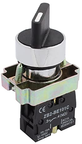 sourcing map A14112200ux0184 ZB2-BE101C NO SPST 2 Positions Maintained Rotary Select Selector Switch 600V 10A