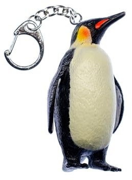 Miniblings Kaiserpinguin Antarktis Schlüsselanhänger - Handmade Modeschmuck I Anhänger Schlüsselring Schlüsselband Keyring - Kaiserpinguin Antarktis
