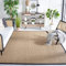 Safavieh Tapis en Fibre Naturelle pour Salon, Salle à Manger, Chambre à Coucher – Collection Fibre Naturelle, Poils Courts, Naturel et Noir, 183 x 183 cm