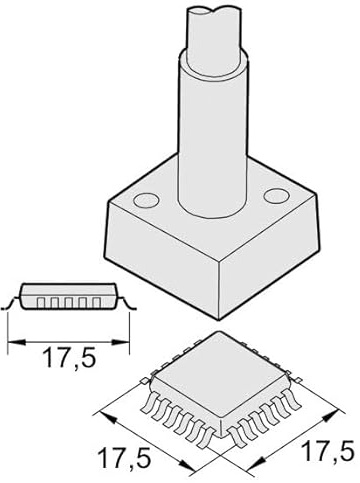 JBC SMD-Entlötspitze Serie C245, C245227/17,5 x 17,5 mm, für QFP/PLCC C245227 (2045 2245 C245 Loetkartusche Loetpatrone Loetspitze Lötkartusche Lötpatrone Lötspitze SMD Entlötspitze)