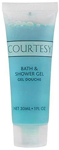 Courtesy Bath & Shower Gel, Hotel B&B Guest Bathroom Travel Size, 30 ml - Pack of 40