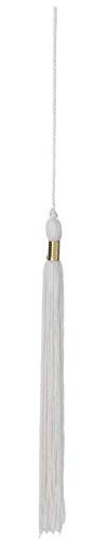 LIERYS Tassel Quaste für Doktorhut - Flexibel anpassbar - Accessoire mit Eleganz - Vielseitig einsetzbar - Saisonübergreifend - Unisex-Design weiß