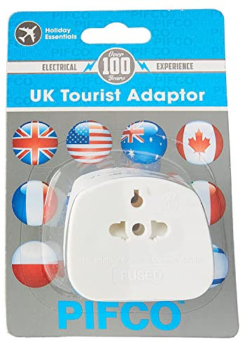Pifco TVL1012 Adaptateur de voyage avec prises Grande-Bretagne/Angleterre Blanc