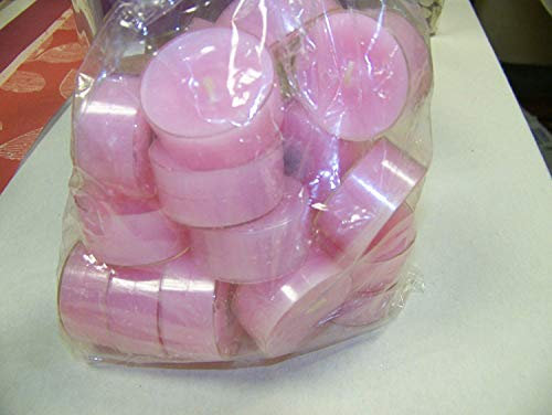 Dänische Teelichter in der Farbe Rosa, Acryl-Cup, Verpackungseinheit 20 Stück
