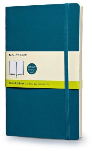 Moleskine Classic Colored Notebook, Large, Plain, Underwater Blue, Soft Cover (5 x 8.25) by Moleskine (2014) Diary
