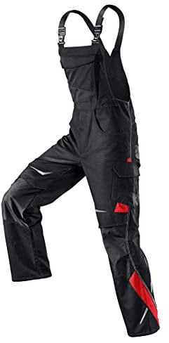 KÜBLER Workwear | PULSSCHLAG Arbeitslatzhose | schwarz/mittelrot | Größe 40