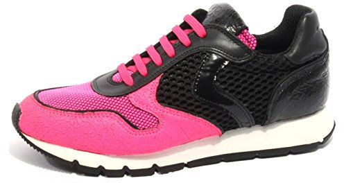 VOILE BLANCHE Donna Sneakers Basse Julia Crack Fluo Fuxia-Nero 36 Fuxia-Nero