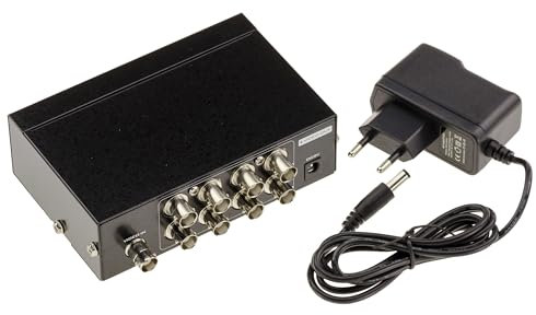 KALEA-INFORMATIQUE BNC-Videosplitter vom Typ Splitter, der 1 Eingangsquelle identisch auf 8 simultane Ausgänge dupliziert.