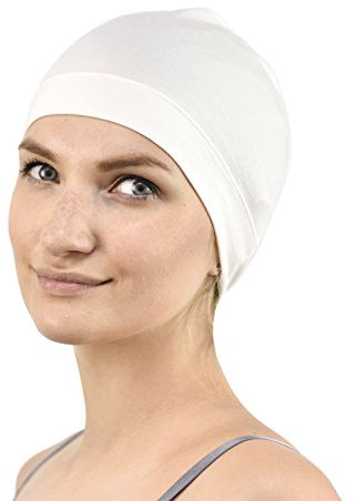 Jasmine Silk Bambus Schlaf Cap - Geeignet für Chemo & Haarausfall - Cardani Chemo Krebs -Hut (Elfenbein)