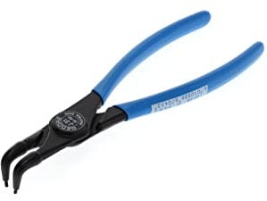 GEDORE Circlip pliers for inner circlips, 90° angled, Shaft dia. 40-100 mm, Tip dia. 2.3 mm, Steel, 8000 J 31