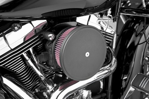 Arlen Ness Stage II billet Sucker filtro aria kit con copertura in acciaio liscio per ha – Taglia unica